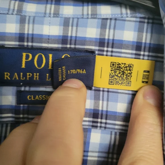 Polo Ralph Lauren Classic Fit Performance Plaid Button Down Shirt Medium 15 1/2 - Picture 6 of 9